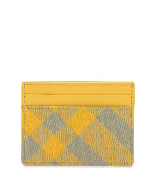 Burberry Yellow Check Cardholder for men