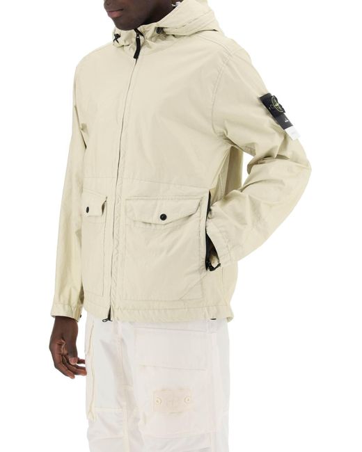 Stone Island Natural Membrana 3L Tc Hooded Jacket for men