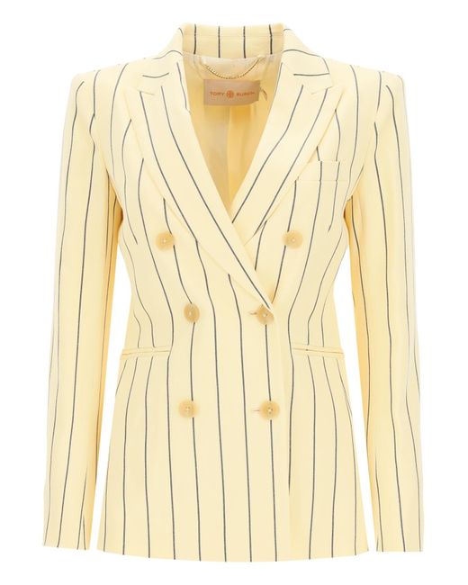 yellow striped blazer
