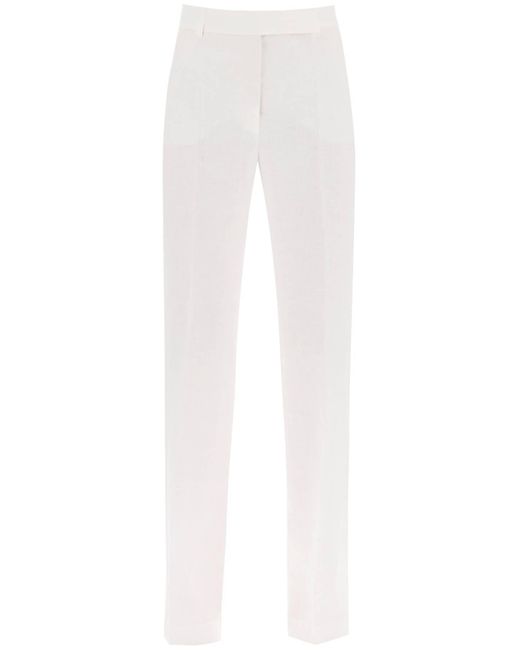 HEBE STUDIO White 'Loulou' Linen Pants