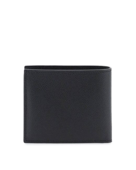 Valextra Black Leather Bifold Wallet for men