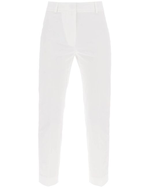 Weekend by Maxmara White 'Cecil' Stretch Cotton Cigarette Pants