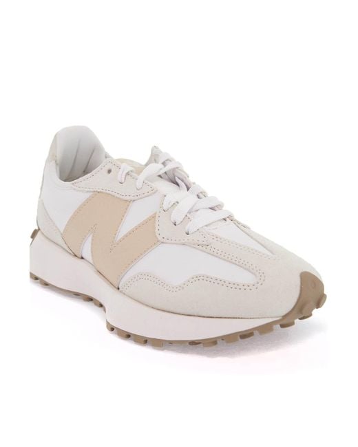 New Balance White 327 Sneakers