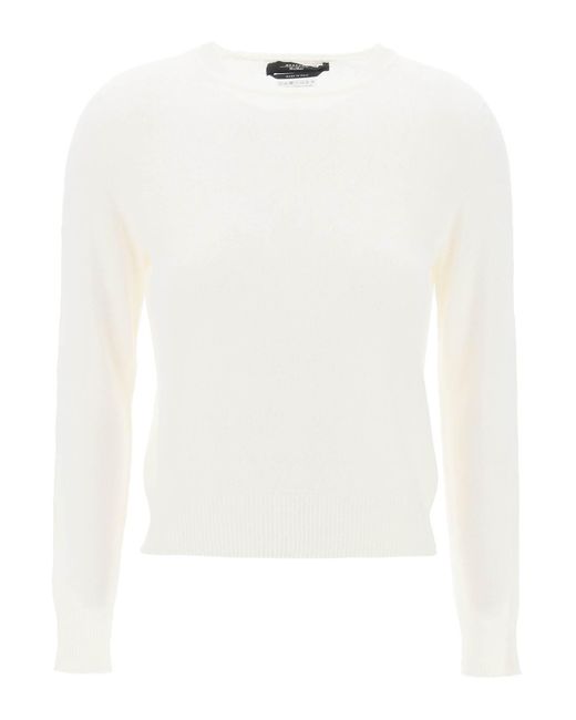 Weekend by Maxmara White Aztec Linen Pullover Sweater