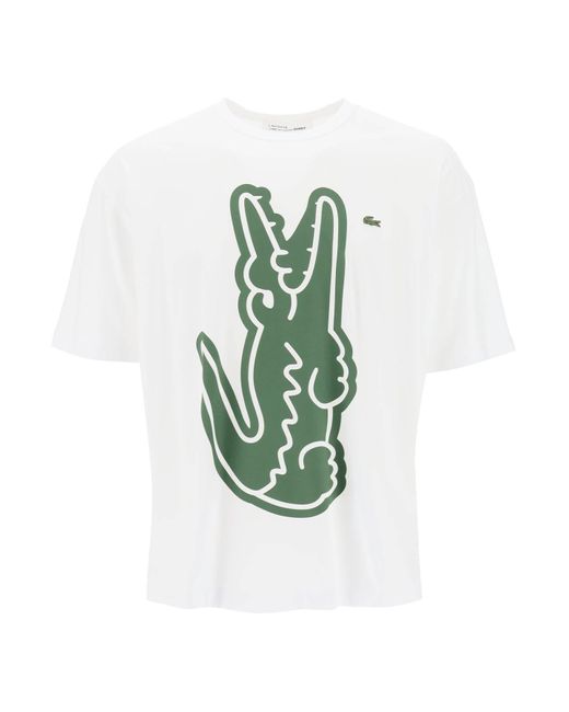 Comme des Garçons Green X Lacoste Crocodile Print T Shirt for men