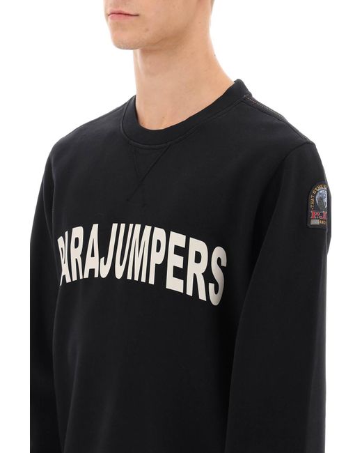 Parajumpers Black 'caleb' Logo Print Sweatshirt for men