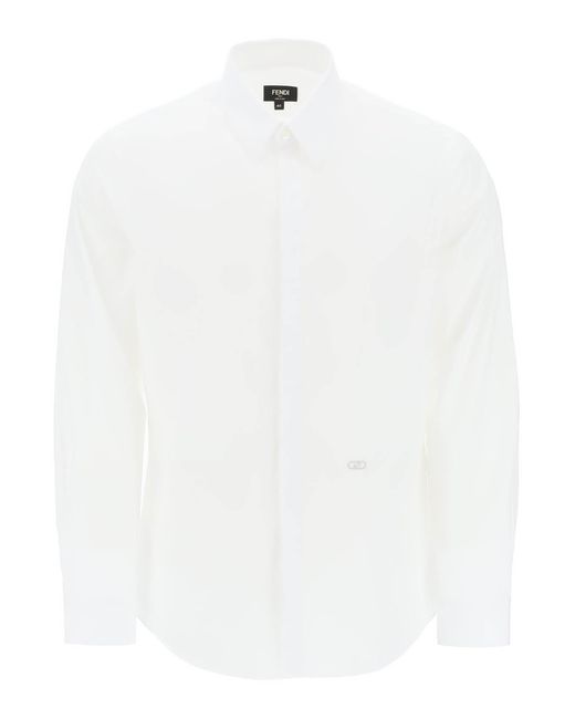Fendi button up mens sales
