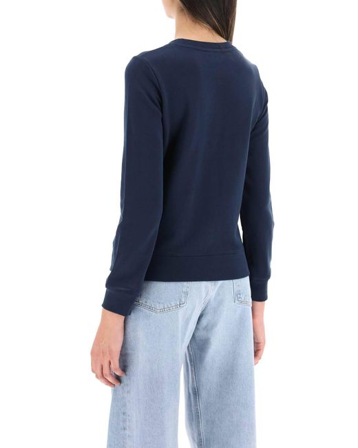 A.P.C. Blue Tina Sweatshirt With Embroidered Logo