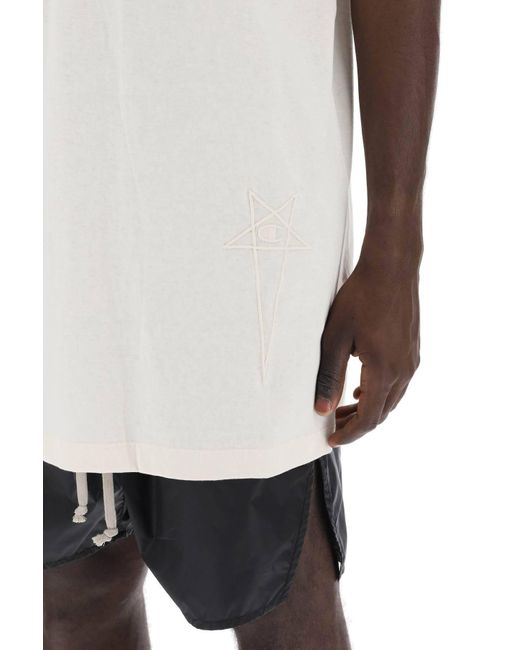 Rick Owens Natural "Organic Cotton Jersey Top By X Champion for men