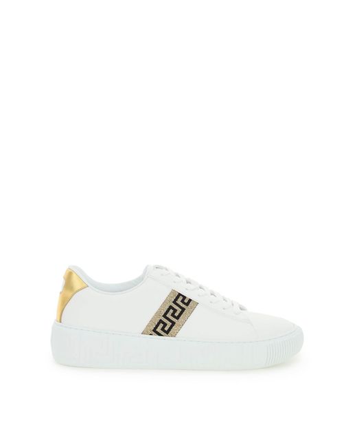 Versace Leather Greca Sneakers for Men - Save 23% - Lyst