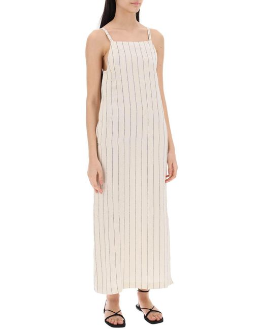 Loulou Studio White "Striped Sleeveless Dress Et