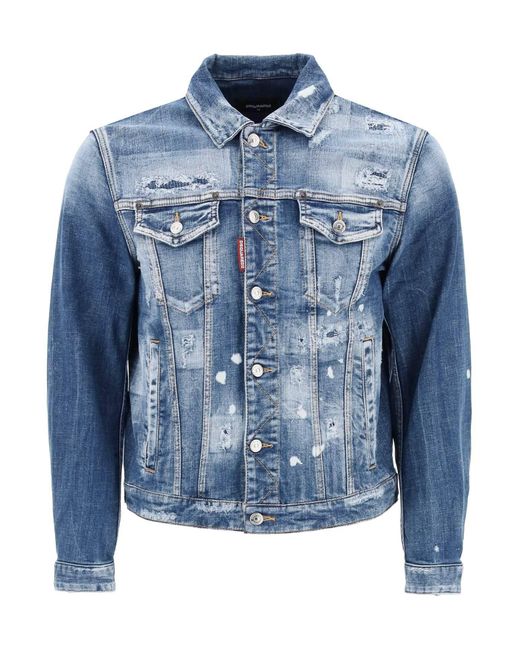 DSquared² Blue Dan Jean Worker Denim Jacket for men