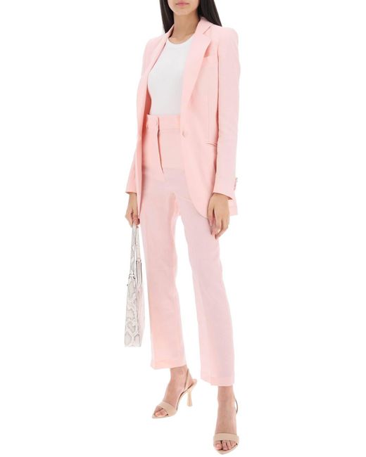 HEBE STUDIO Pink 'Loulou' Linen Trousers