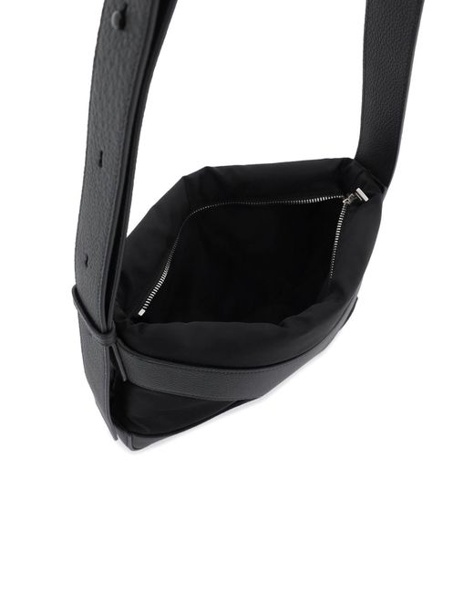 Ferragamo Black Cut-Out Crossbody Bag for men