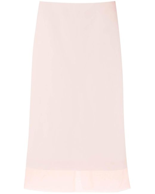 Sportmax Pink "Double-Layered Organza Skirt With