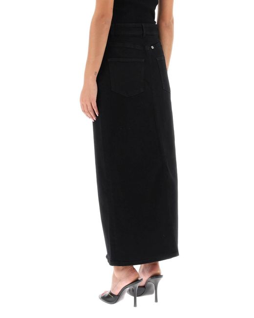Givenchy Black Long Denim Skirt
