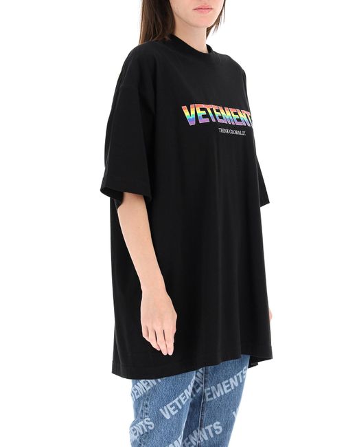 VETEMENTS ヴェトモン ロンT 袖ロゴ レインボー - メルカリ - トップス