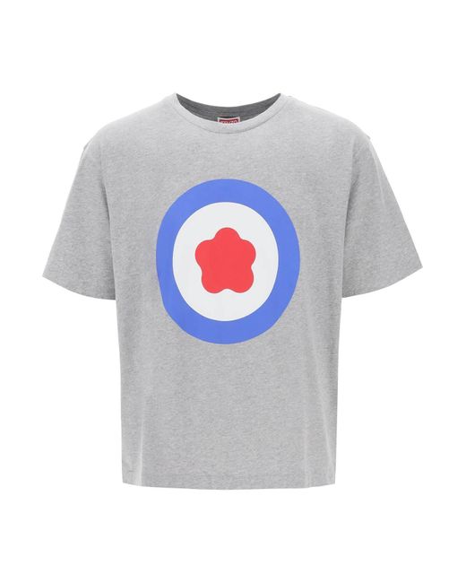 KENZO Gray Oversized Target T-shirt for men