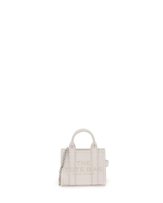 The Nano Tote Bag Charm di Marc Jacobs in White
