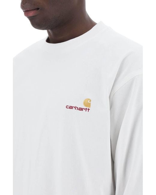 Carhartt White "Long-Sleeved T-Shirt With for men