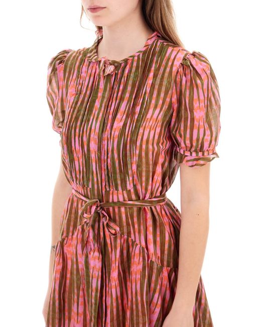Saloni Red 'penny' Mini Shirt Dress