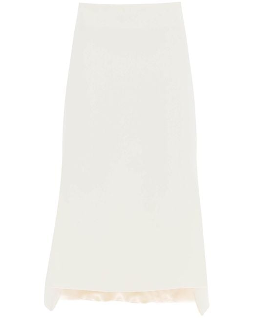 Sportmax White "Adelfi Midi Skirt With