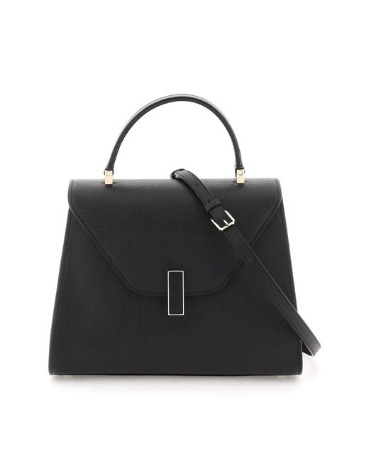 Valextra Black Medium Iside Top Handle Bag