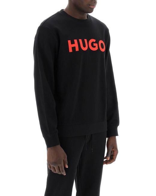 HUGO Black Dem Logo Sweatshirt for men