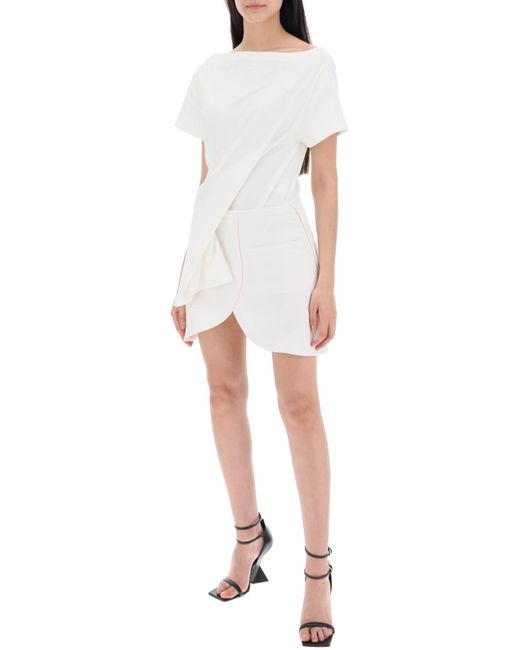 Courreges White Twisted Body T-Shirt