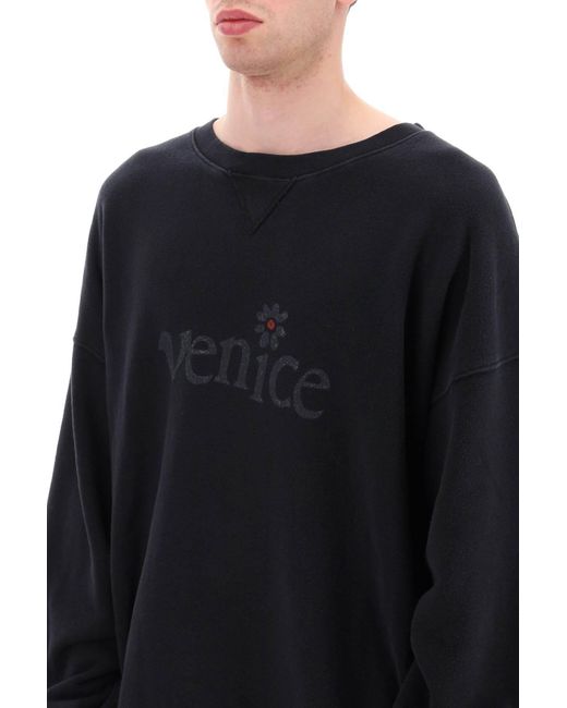ERL Blue Venice Print Maxi Sweatshirt for men