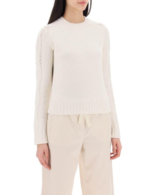 Max Mara White Cashmere Berlin Pullover Sweater