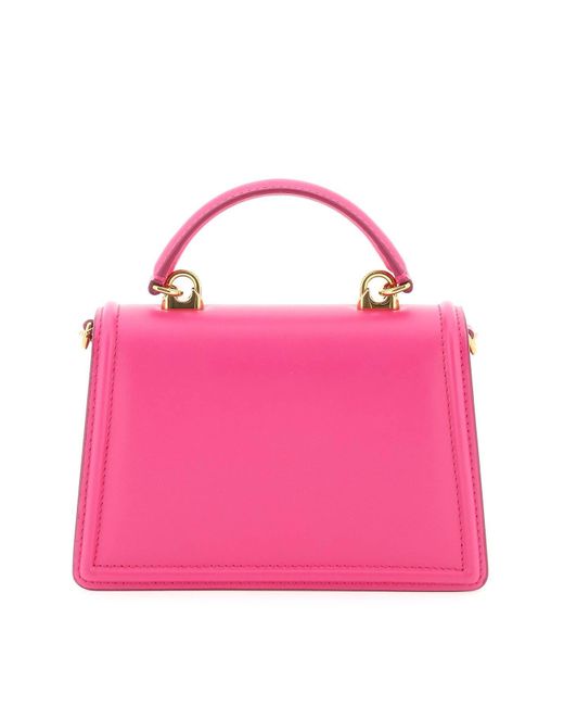 Dolce & Gabbana Pink Leather Small 'devotion' Bag