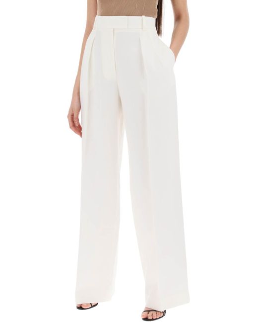 The Row White Wide-leg Pants By Antone