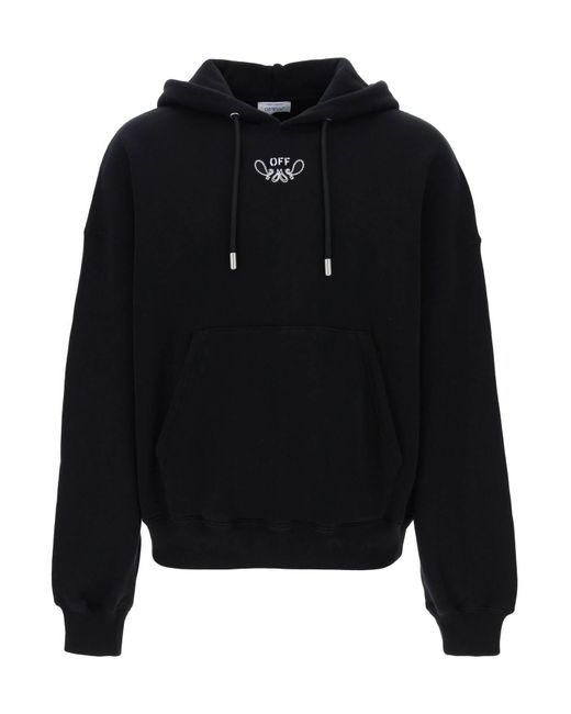 Off-White c/o Virgil Abloh Black Off- Hooded Sweatshirt With Paisley for men