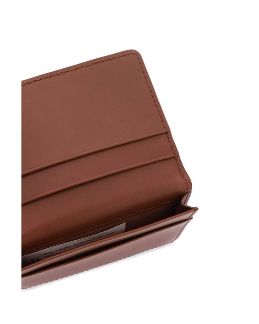 A.P.C. Brown Leather Stefan Card Holder