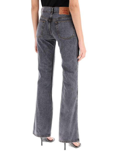 Y. Project Blue Y Project Hook-And-Eye Flared Jeans