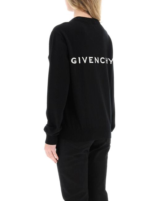 Givenchy Black 4G Wool And Cashmere Sweater With Back Logo