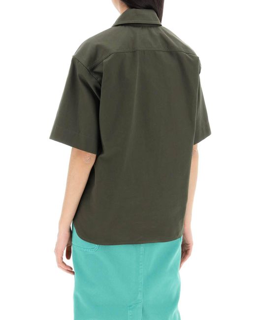 Camicia 'Mela' A Manica Corta di Max Mara in Green