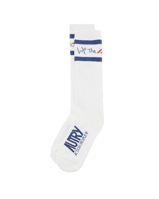 Autry White Socks With Logo