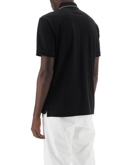 C P Company Black Regular Fit Polo Shirt for men