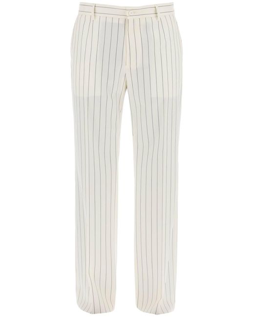 Dolce & Gabbana White Tailored Pinstripe for men