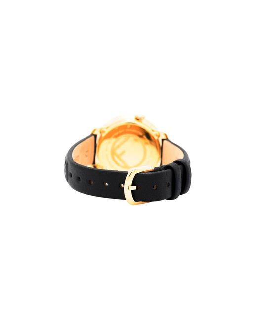 Fendi Metallic F Is Ff Leather Bracelet Watch, 28mm