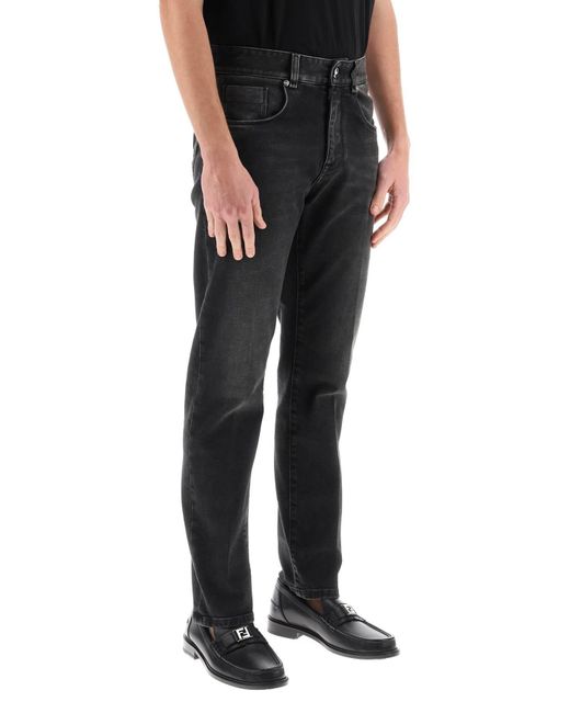 Fendi Black Regular Fit Jeans for men