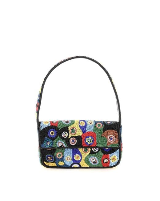 Staud Multicolor Millefiori Tommy Beaded Shoulder Bag