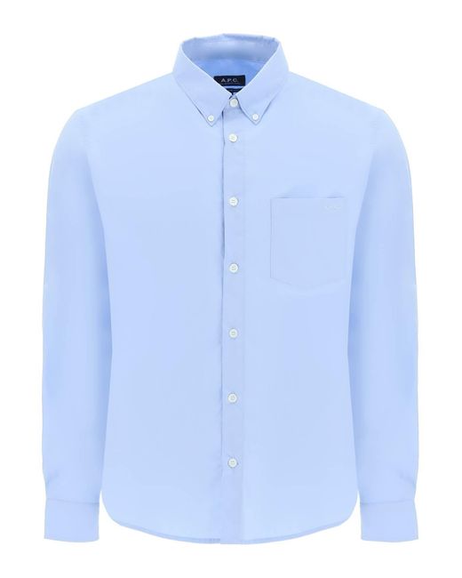 A.P.C. Blue Edouard Shirt for men