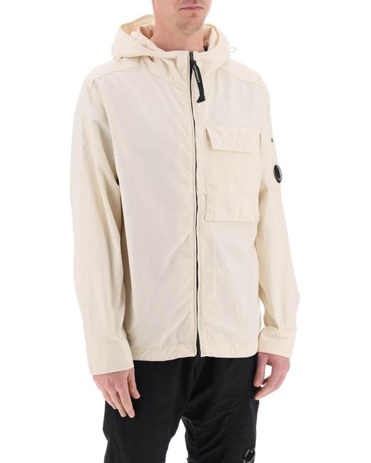 C P Company Natural Light Cotton Hooded Jacket for men