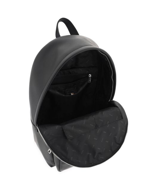BOSS Eco-leather Backpack in Black for Men | Lyst