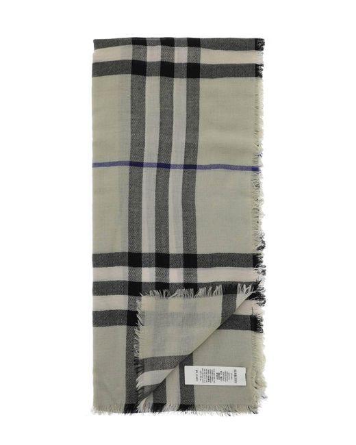 Burberry Gray Ered Wool Stole