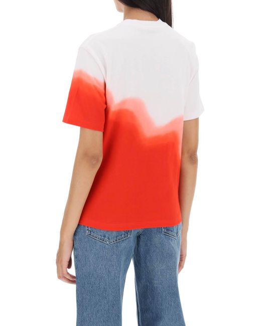 Ferragamo Red Tie-dye T-shirt