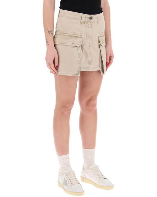 Golden Goose Deluxe Brand Natural Cargo Mini Skirt